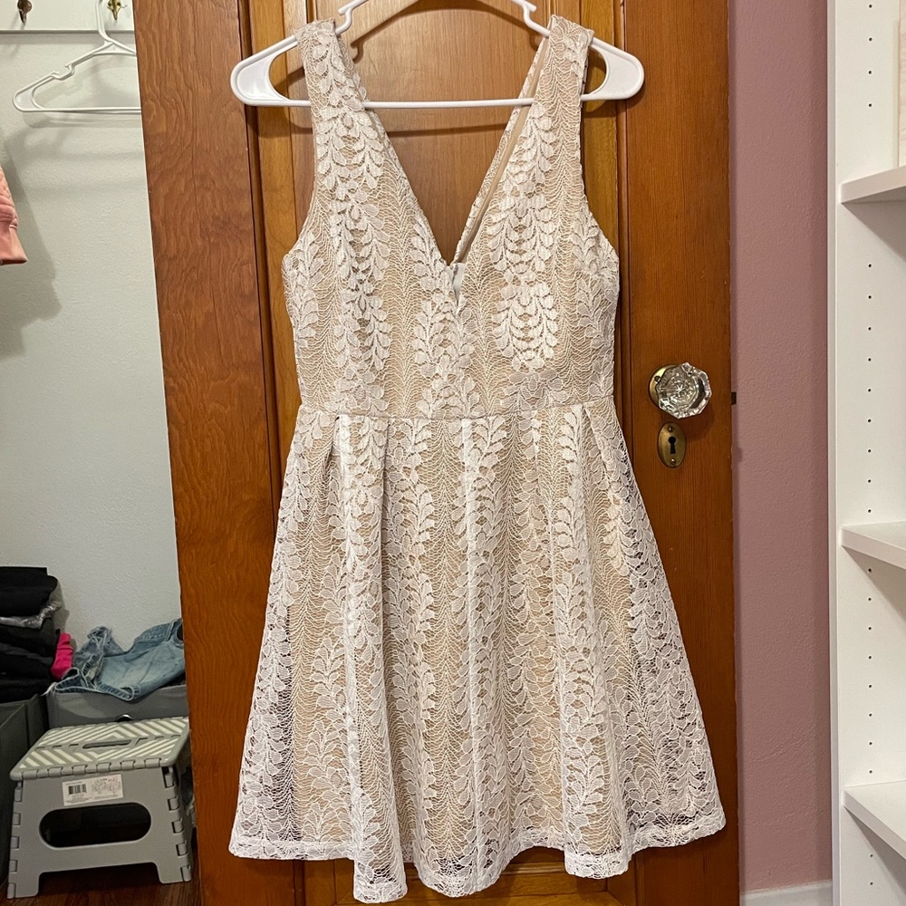Lulus All of My Heart White Skater Dress
